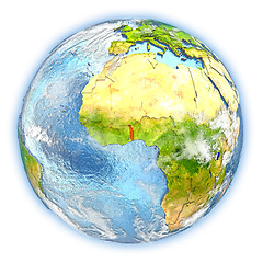 Image showing Togo on Earth isolated