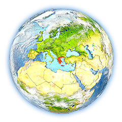 Image showing Greece on Earth isolated