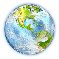 Image showing El Salvador on Earth isolated