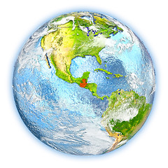 Image showing Guatemala on Earth isolated