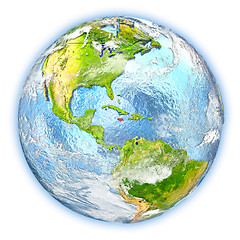 Image showing Jamaica on Earth isolated