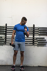 Image showing weight training fitness man