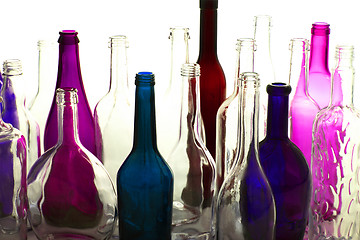 Image showing glass color bottles