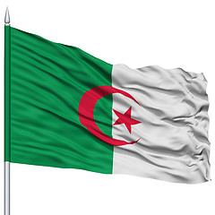 Image showing Algeria Flag on Flagpole