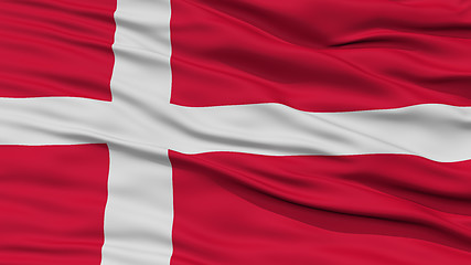 Image showing Closeup Denmark Flag