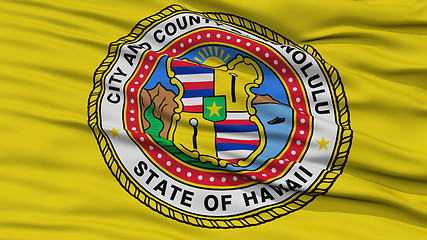 Image showing Closeup Honolulu Flag