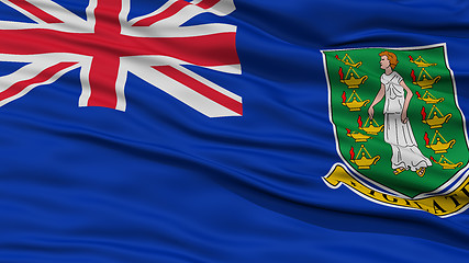 Image showing Closeup British Virgin Islands Flag
