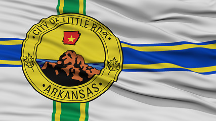 Image showing Closeup Little Rock Flag