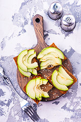 Image showing bread with avocado 