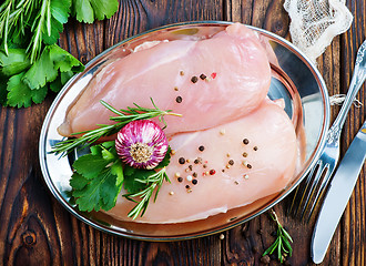 Image showing raw chicken fillet