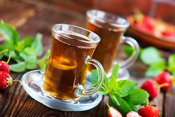 Image showing strawberry tea