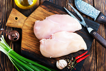 Image showing raw chicken fillet