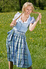 Image showing Happy bavarian girl