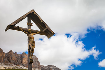 Image showing Traditional Crufix in Dolomiti Region - Italy