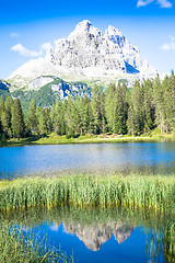 Image showing Mountain landscape of Dolomiti Region, Italy.