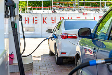 Image showing Car at gas station