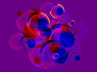 Image showing background of multi colour bubbles