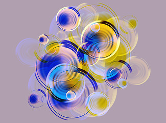 Image showing background of stylized bubbles