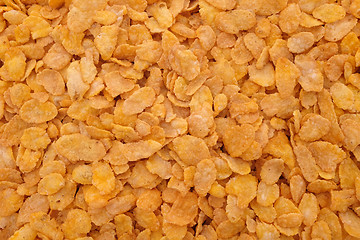 Image showing Corn flakes breakfast cereal background