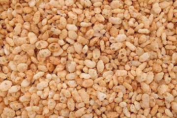 Image showing Crisped puffed rice breakfast cereal background