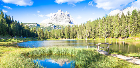 Image showing Mountain landscape of Dolomiti Region, Italy.