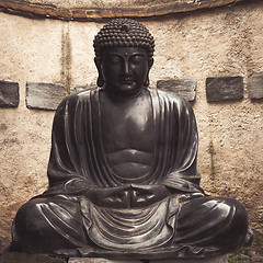 Image showing Meditating Japanese Buddha Statue