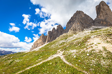 Image showing Landmark of Dolomites - Tre Cime di Lavaredo