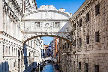 Image showing VENICE, ITALY - June 27, 2016: Bridge of Sighs