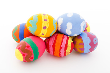 Image showing Easter eggs on white background