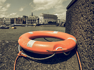 Image showing Vintage looking Lifebuoy