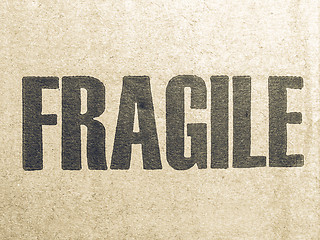 Image showing Vintage looking Fragile