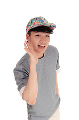 Image showing Happy Asian man with cap.