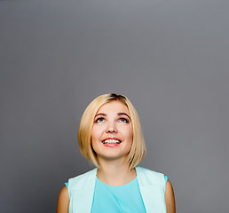 Image showing Girl on clean gray background