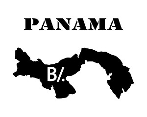 Image showing Symbol of Isle of  Panama  and map