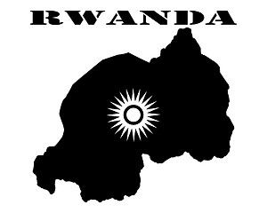 Image showing Symbol of Isle of  Rwanda and map
