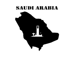 Image showing Symbol of Isle of  Saudi Arabia and map