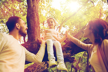 Image showing happy family in summer park having fun