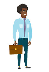 Image showing Caucasian business man holding briefcase.