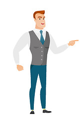 Image showing Furious businessman screaming vector illustration.