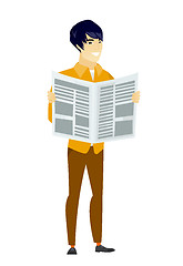 Image showing Business man reading newspaper vector illustration