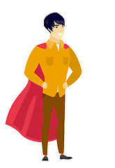 Image showing Businessman wearing a red superhero cloak.