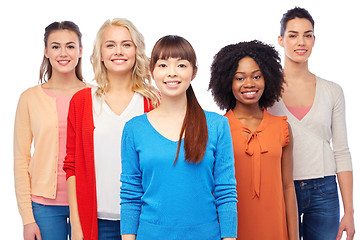 Image showing international group of happy smiling women