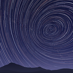 Image showing star trails night