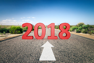 Image showing road to horizon 2018