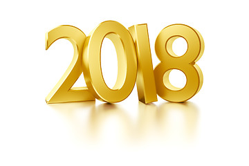 Image showing the golden number 2018 for new year holidays