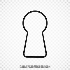 Image showing Data vector Keyhole icon. Modern flat design.