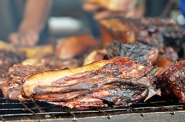 Image showing Sinalau Bakas or Smoked Wild Boar