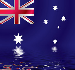 Image showing Australian flag water