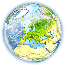 Image showing Slovakia on Earth isolated