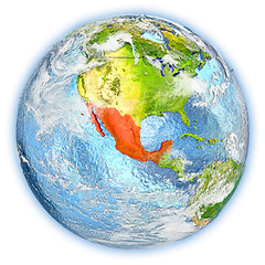 Image showing Mexico on Earth isolated